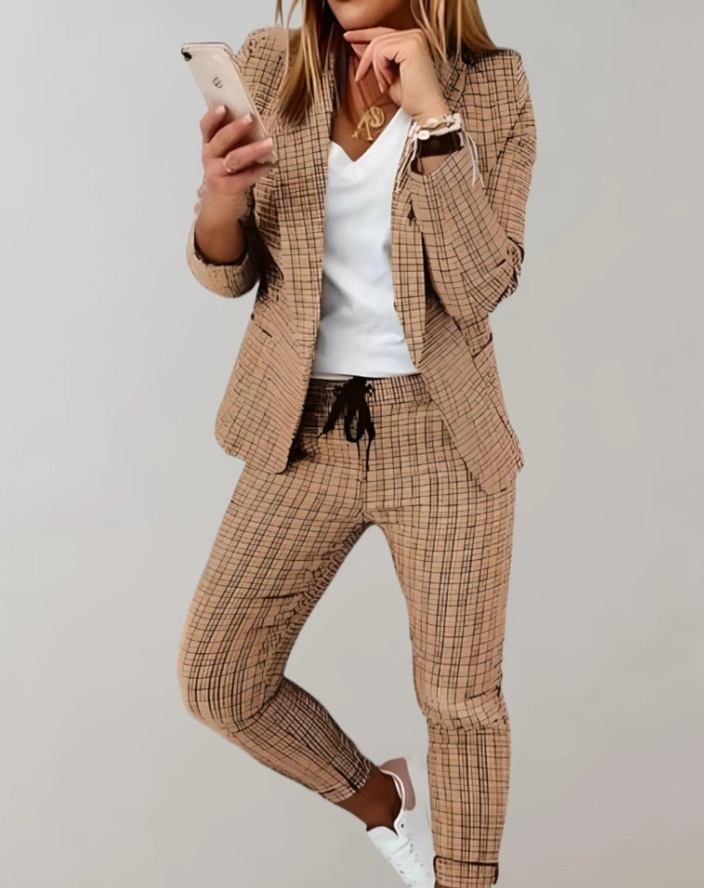 Niki | Women's Plaid Blazer and Trouser Coordinating Set