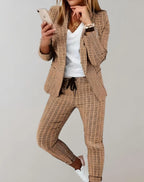 Niki | Women's Plaid Blazer and Trouser Coordinating Set