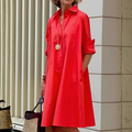 Niki | Women's Relaxed Polo Shirt Midi Dress