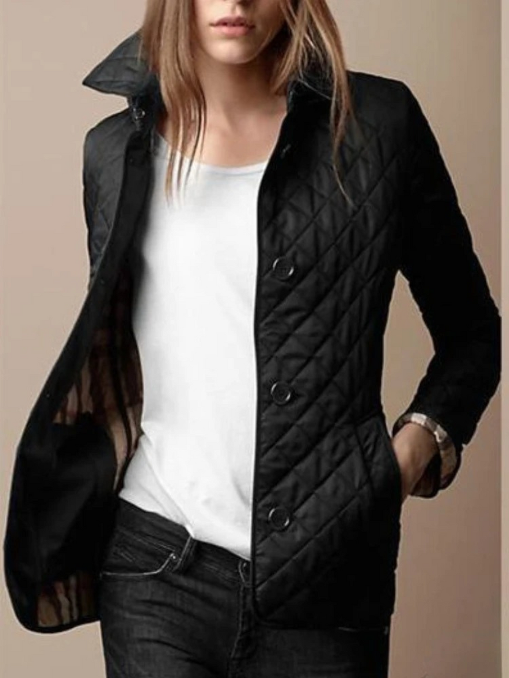 Niki | Lightweight Quilted Snap Jacket