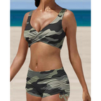 Niki | Ruched Swim Shorts & Top Set