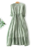 Niki | Women's Breezy Ruffle Linen Maxi Dress
