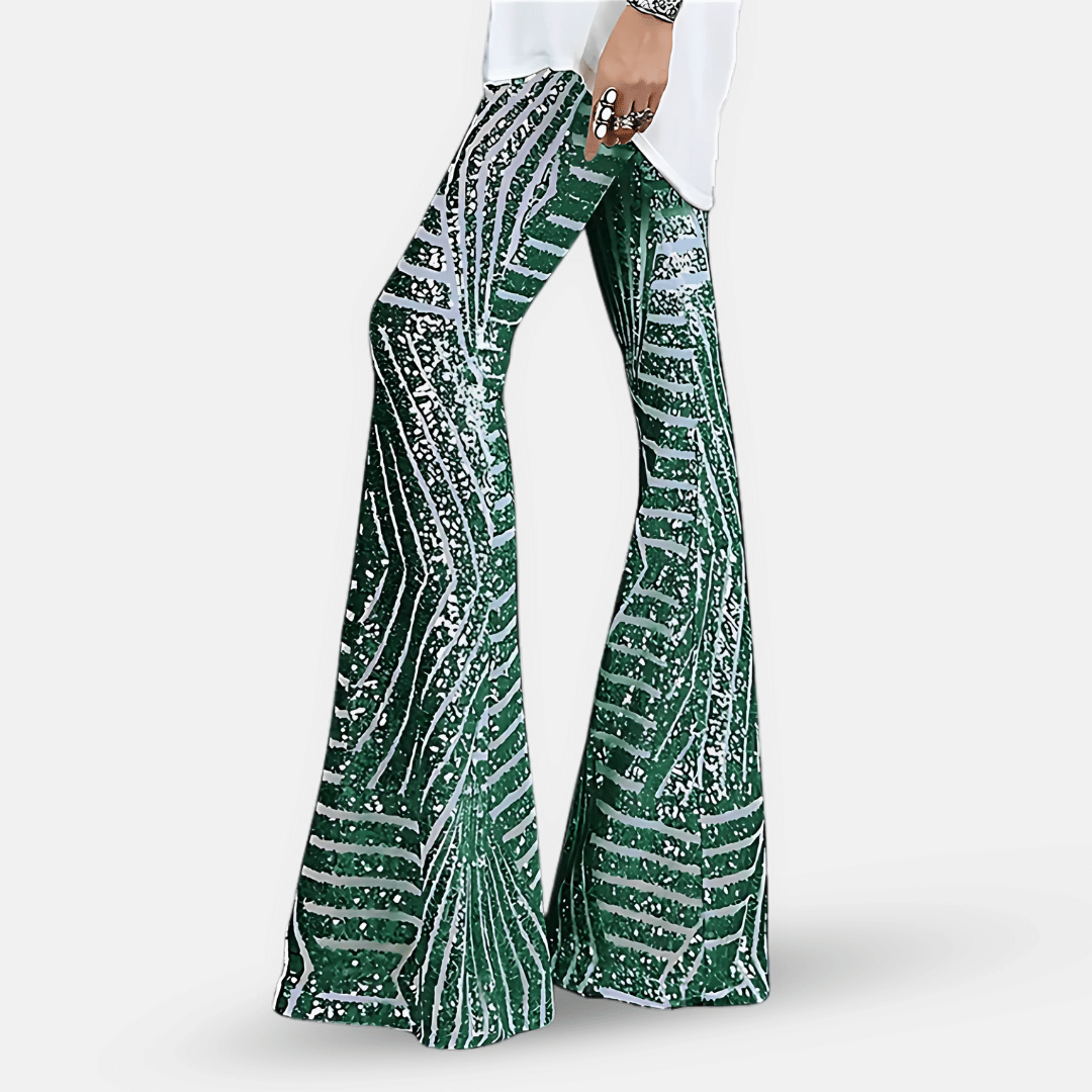 Niki | Women's Shimmering Sequined Bell Bottoms