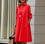 Women's Effortless Collared Shirt Dress