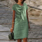 Niki | Women's Elegant Bow Neck Sheath Dress