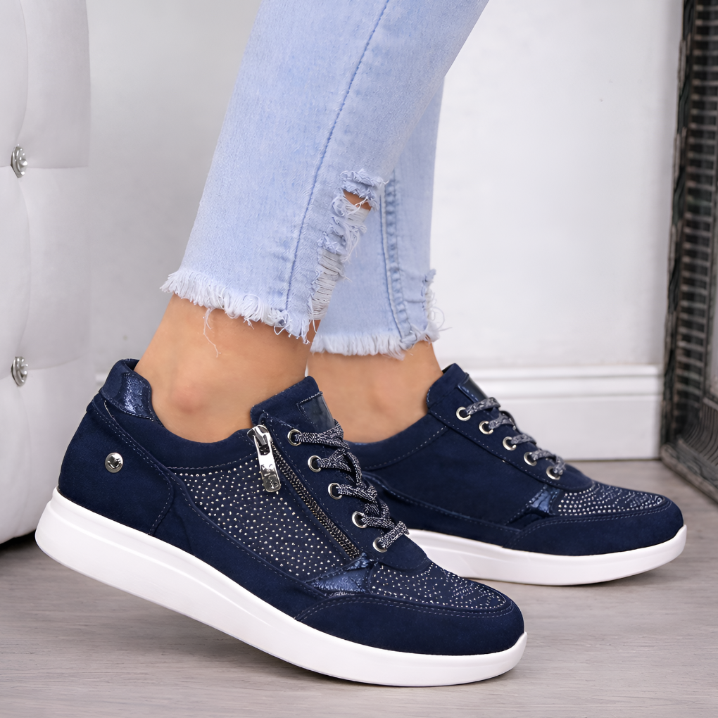 Niki | Women's Side Zip Orthopedic Casual Sneakers
