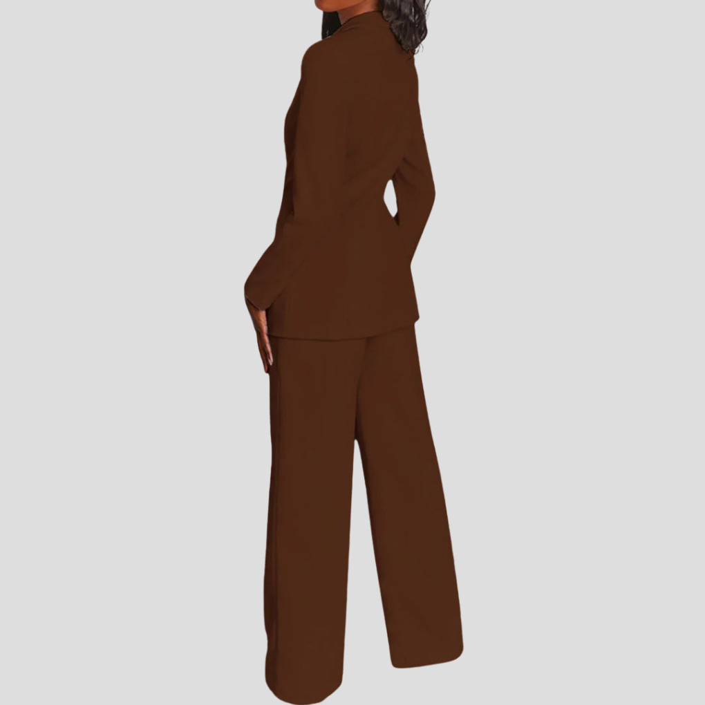 Women's Tailored Blazer and Pant Suit Set