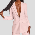 Women's Tailored Blazer and Pant Suit Set