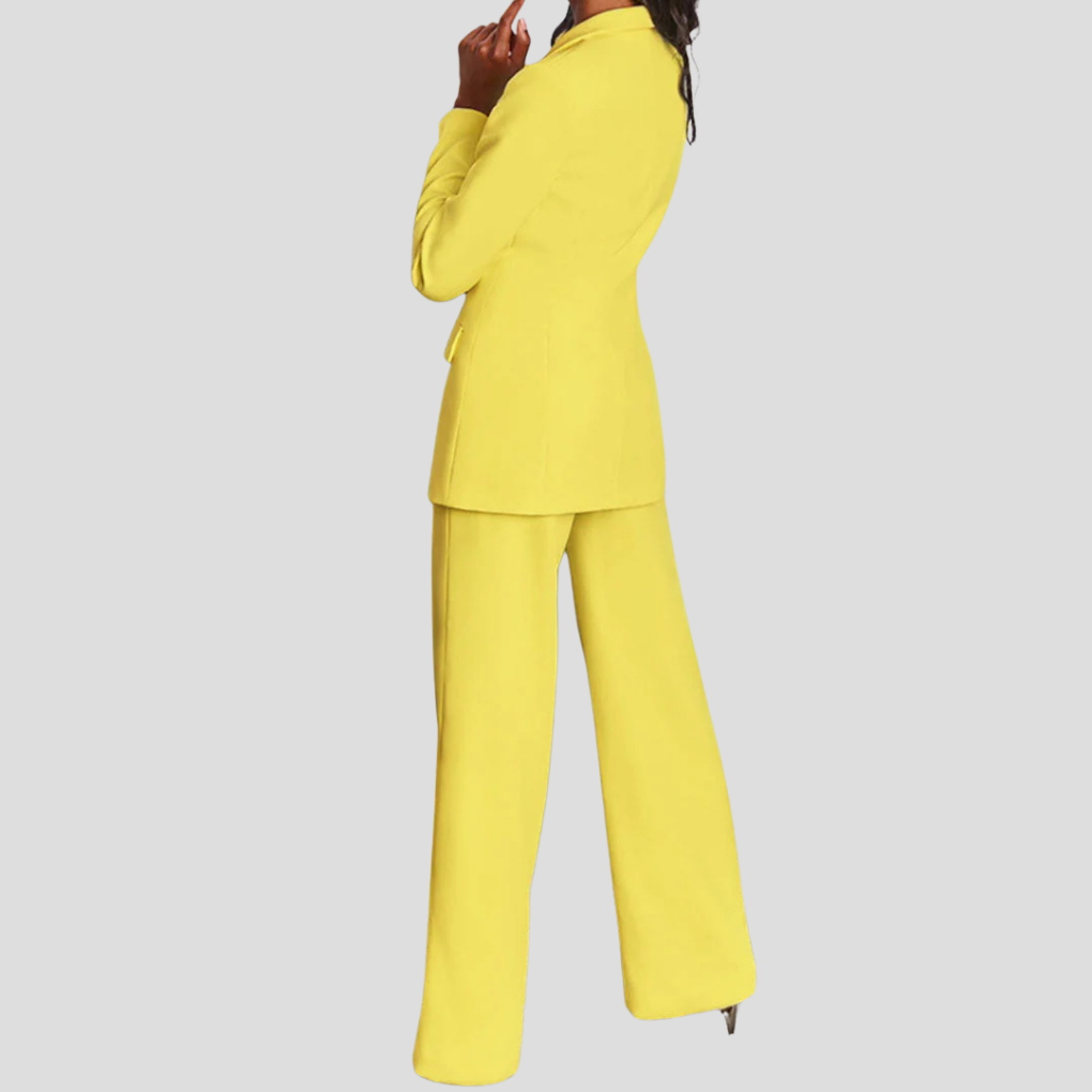 Women's Tailored Blazer and Pant Suit Set
