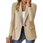 Women's Tailored Single-Button Blazer Jacket