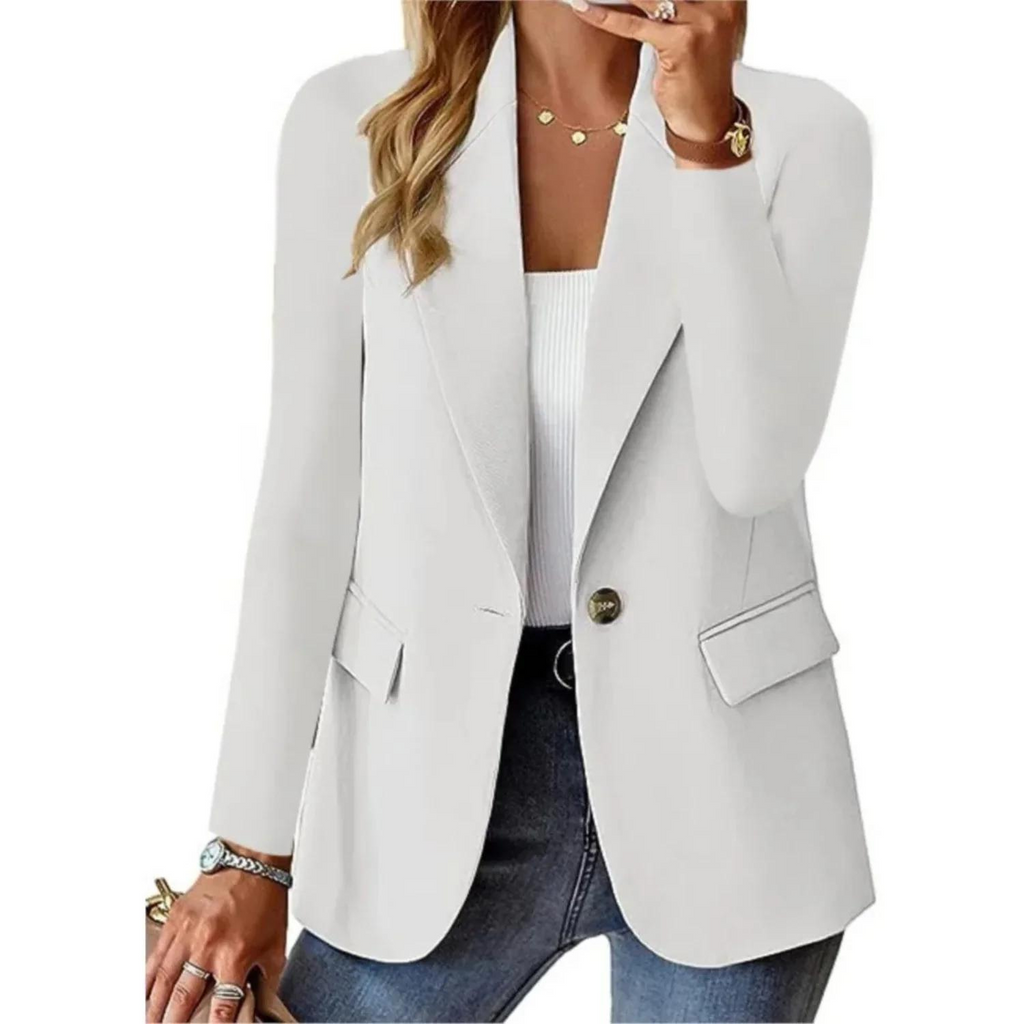 Women's Tailored Single-Button Blazer Jacket
