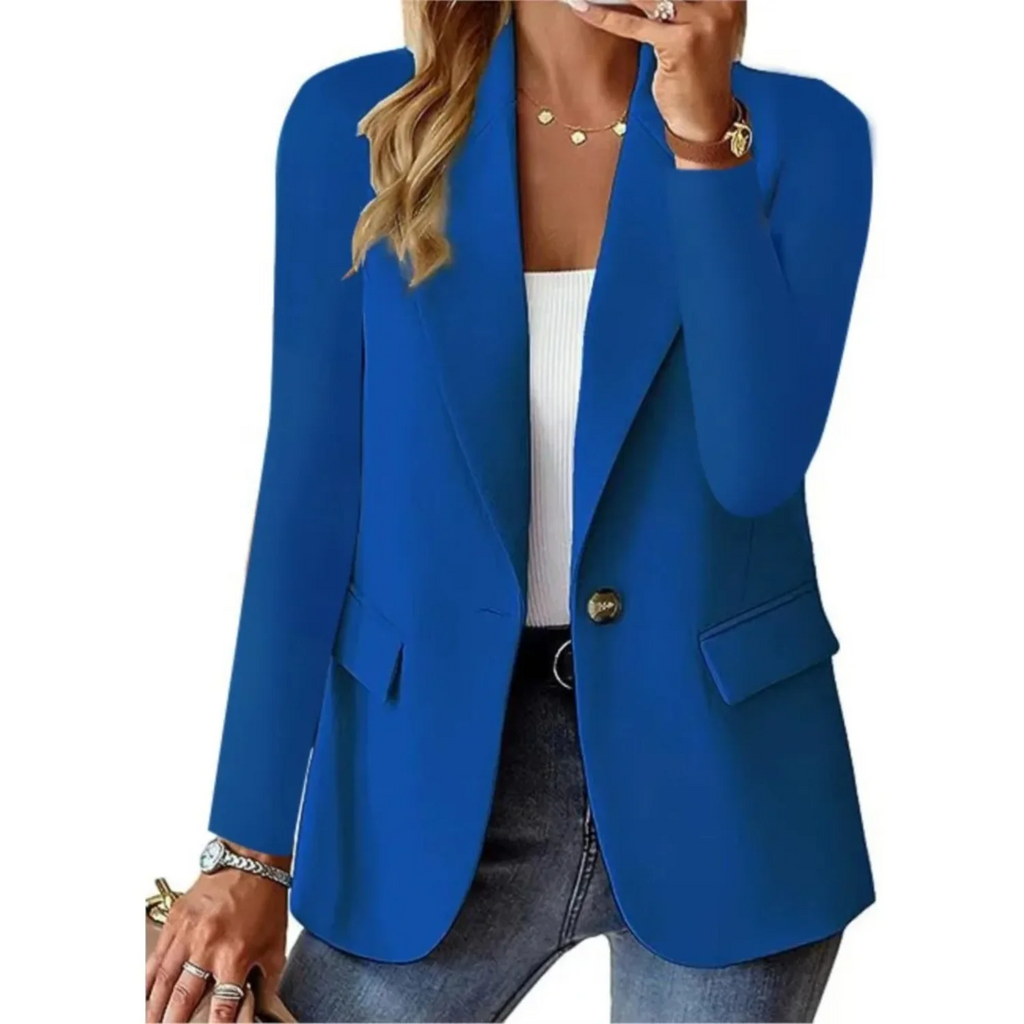Women's Tailored Single-Button Blazer Jacket