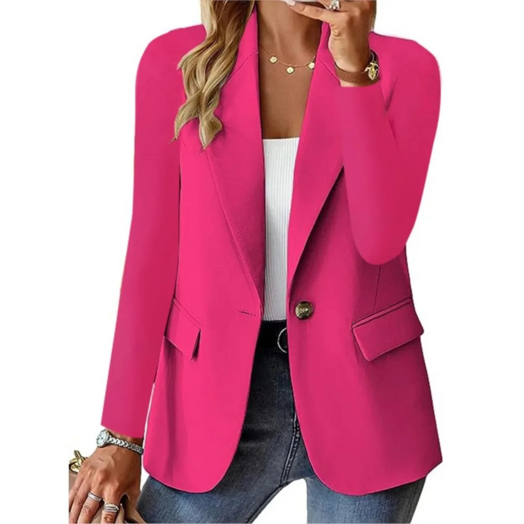 Women's Tailored Single-Button Blazer Jacket