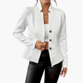 Niki | Textured Knit Single Button Blazer Jacket