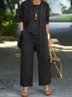 Chic Three-Piece Pantsuit Set for Women