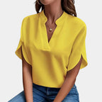 Niki | Relaxed Split Sleeve V-Neck Blouse