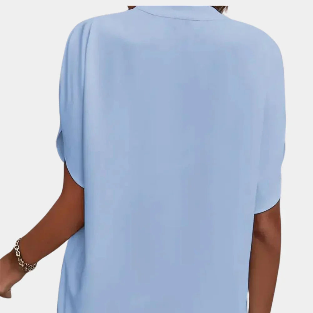Niki | Relaxed Split Sleeve V-Neck Blouse