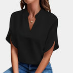 Niki | Relaxed Split Sleeve V-Neck Blouse