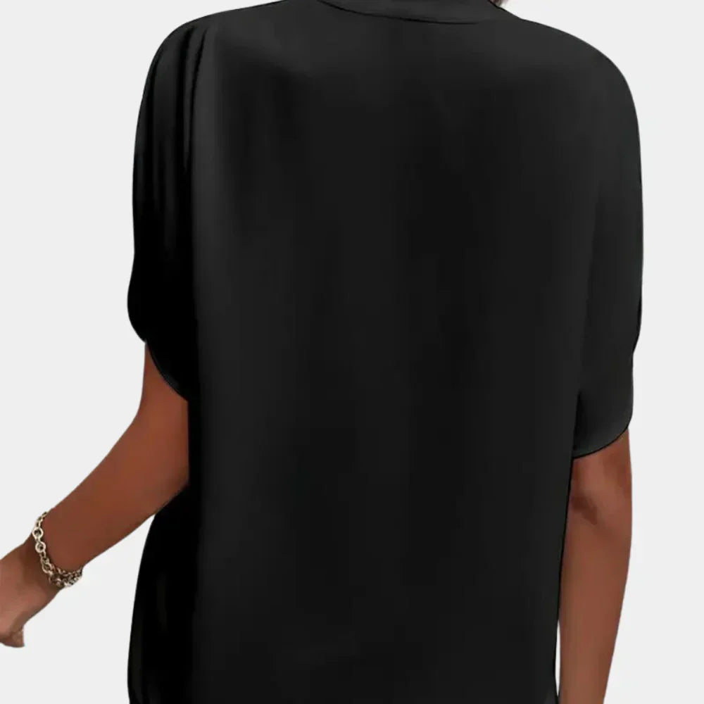 Niki | Relaxed Split Sleeve V-Neck Blouse