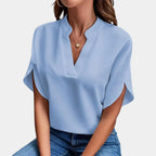 Niki | Relaxed Split Sleeve V-Neck Blouse