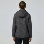 Women's Leaf Print Hooded Lightweight Jacket