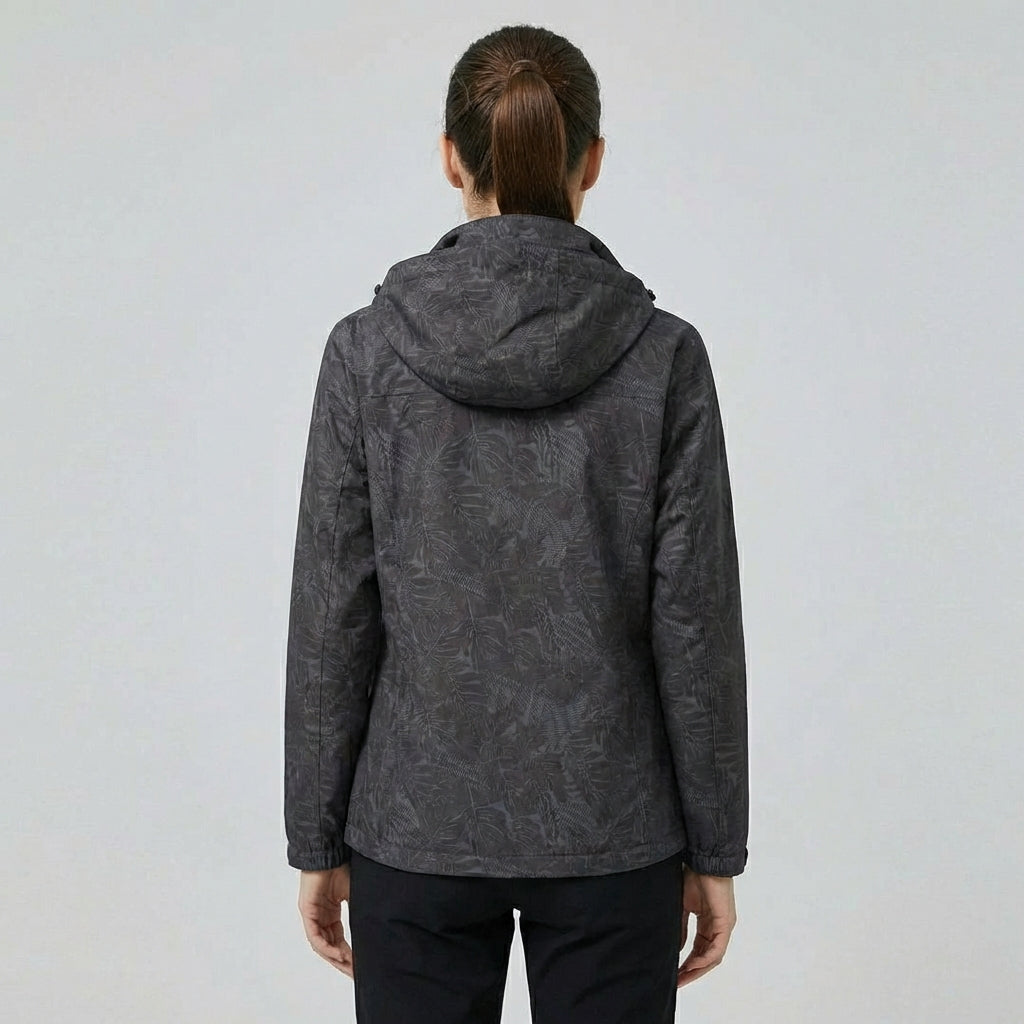 Women's Leaf Print Hooded Lightweight Jacket