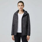 Women's Leaf Print Hooded Lightweight Jacket