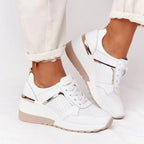 Chic Lift Wedge Sneakers for All-Day Comfort