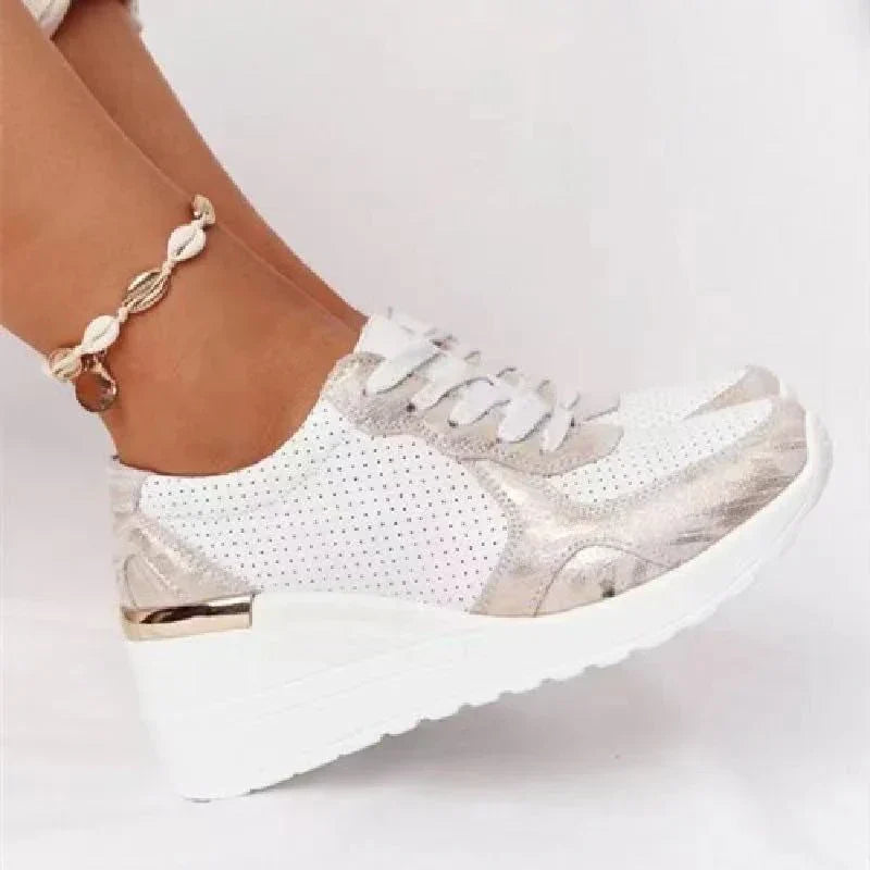 Chic Lift Wedge Sneakers for All-Day Comfort