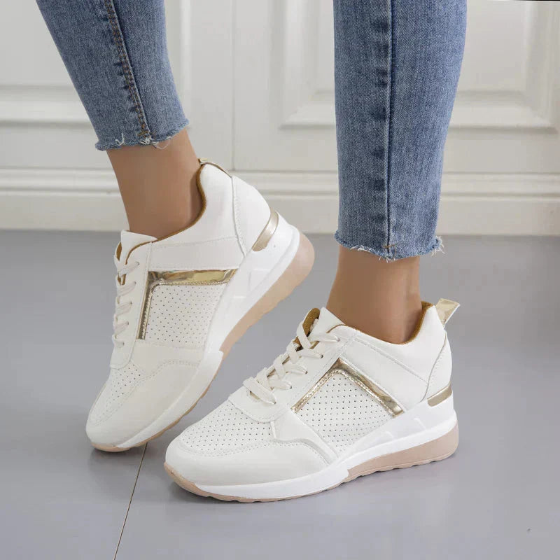 Chic Lift Wedge Sneakers for All-Day Comfort