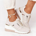 Chic Lift Wedge Sneakers for All-Day Comfort