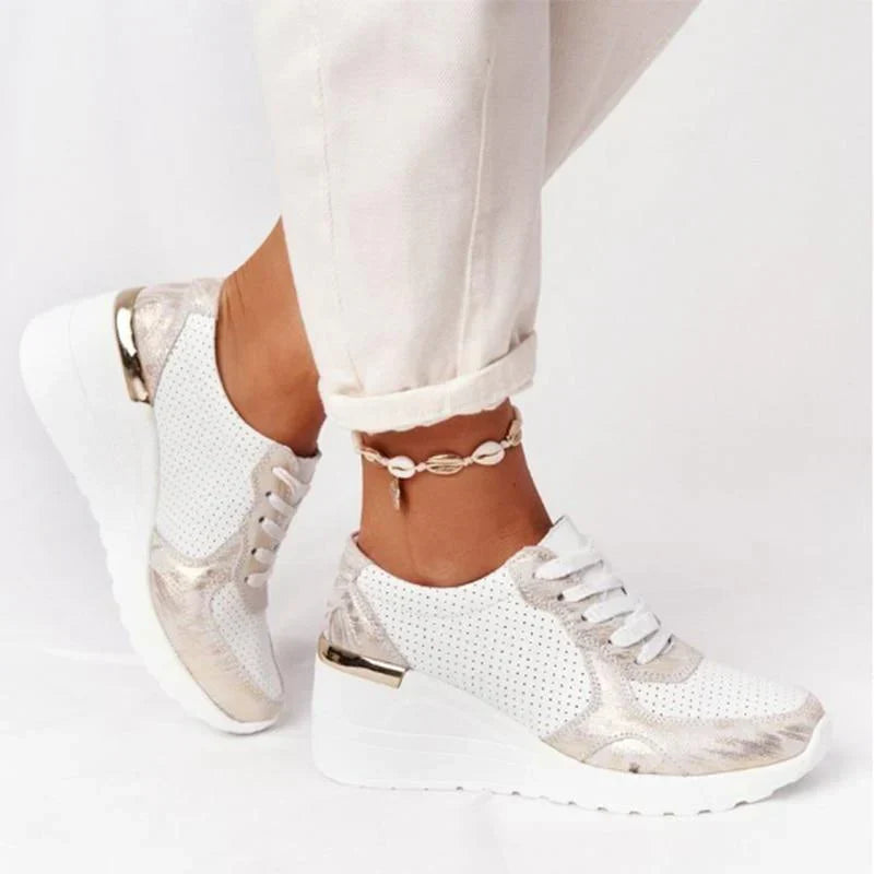 Chic Lift Wedge Sneakers for All-Day Comfort