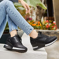 Elevated Wedge Sneakers with Perforated Detail