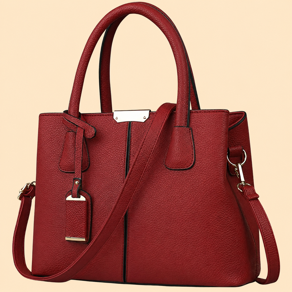 Niki | Women's Structured Top Handle Bag with Tassel Accent