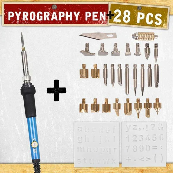 Niki | Wood Burning Set | Adjustable Temperature & 28 Tips | Creative Hobby