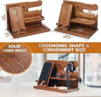 Niki | Wooden Nightstand Phone Docking Station – Multifunctional Shelf for Wallet, Watch, and Storage, Ideal for Valentine's Day