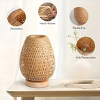 Niki | Woven Table Lamp with USB Power