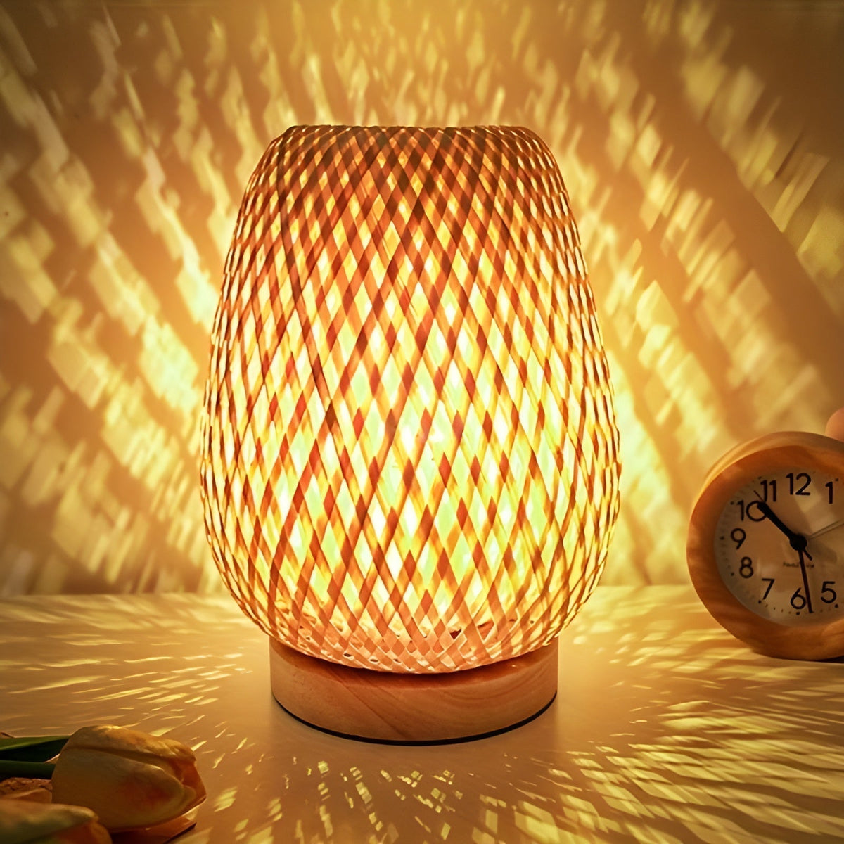 Niki | Woven Table Lamp with USB Power