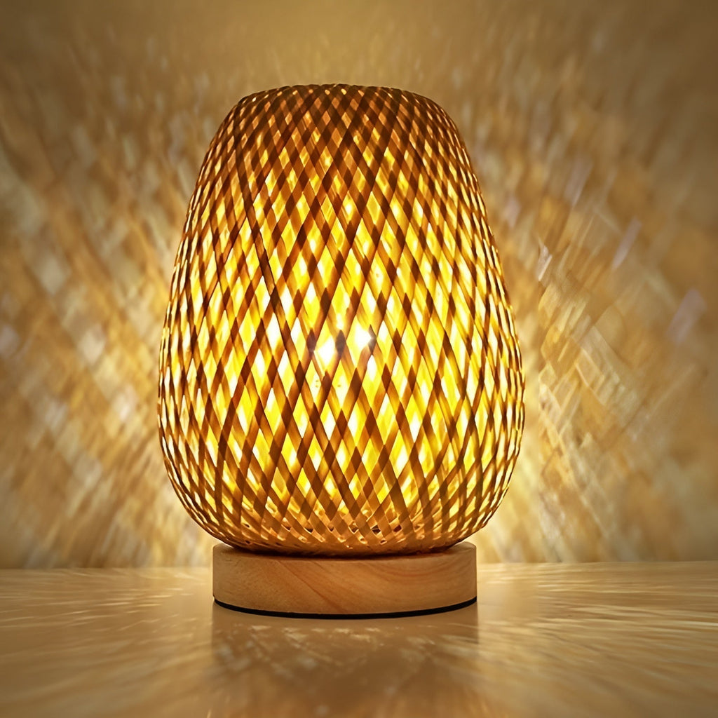 Niki | Woven Table Lamp with USB Power