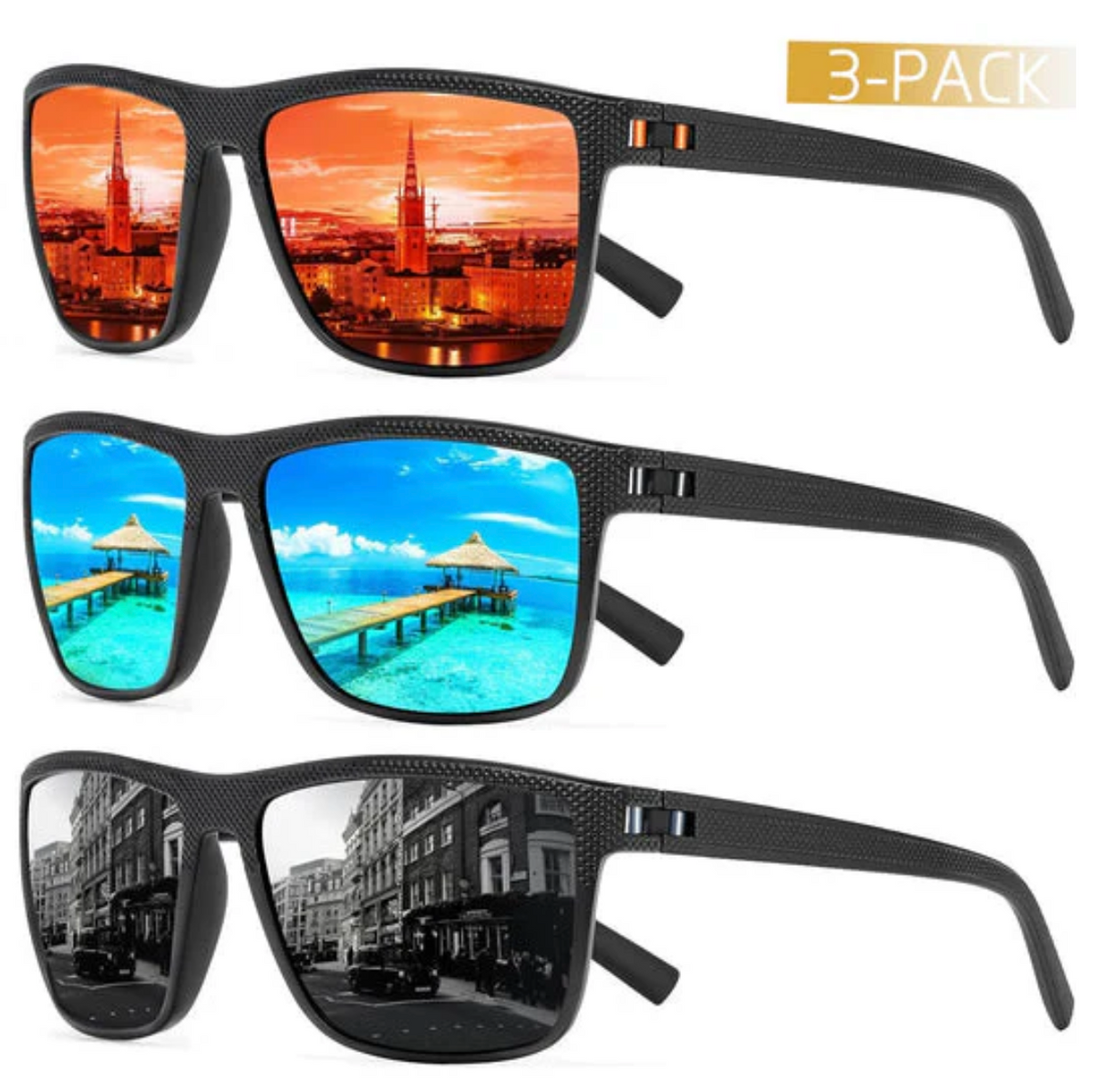 Niki | ZichtZeker 3-piece set polarized sunglasses – UV400 protection & comfort