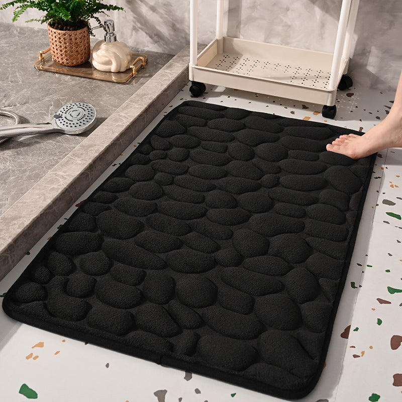 Non-Slip Pebble-Textured Bath Mat