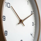 NordicTimber Modern Wood Wall Clock - Brown & Cream