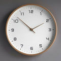 NordicTimber Modern Wood Wall Clock - Brown & Cream