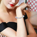 Northern Lights Artificial Crystal Bracelet 7"+ 2" Extension Chain