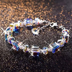 Northern Lights Artificial Crystal Bracelet 7"+ 2" Extension Chain