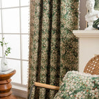Ditsy Floral Curtain Panel with Tassel Trim