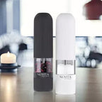 Nuvita 2 Pack Black and White Electric Salt and Pepper Grinder Soft Feel