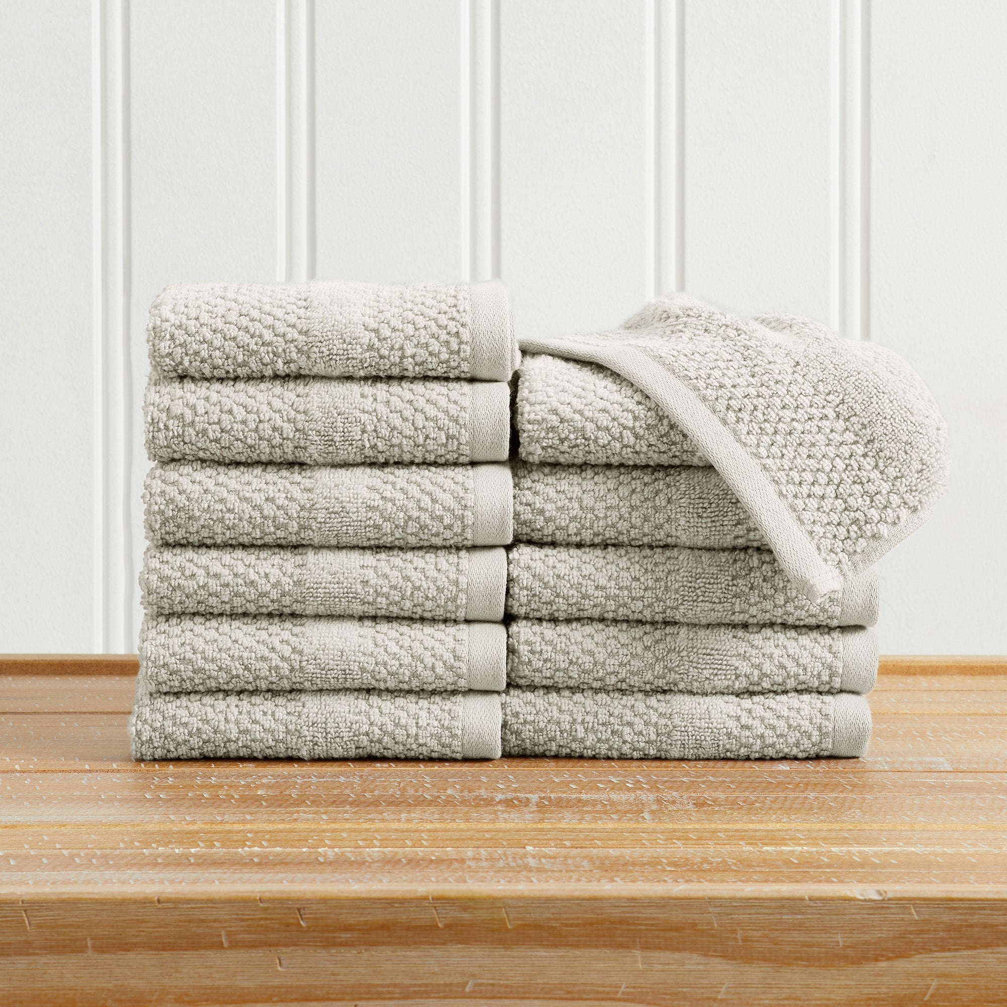 100% Cotton Woven Texture Bath Towel Set - Marbella Collection