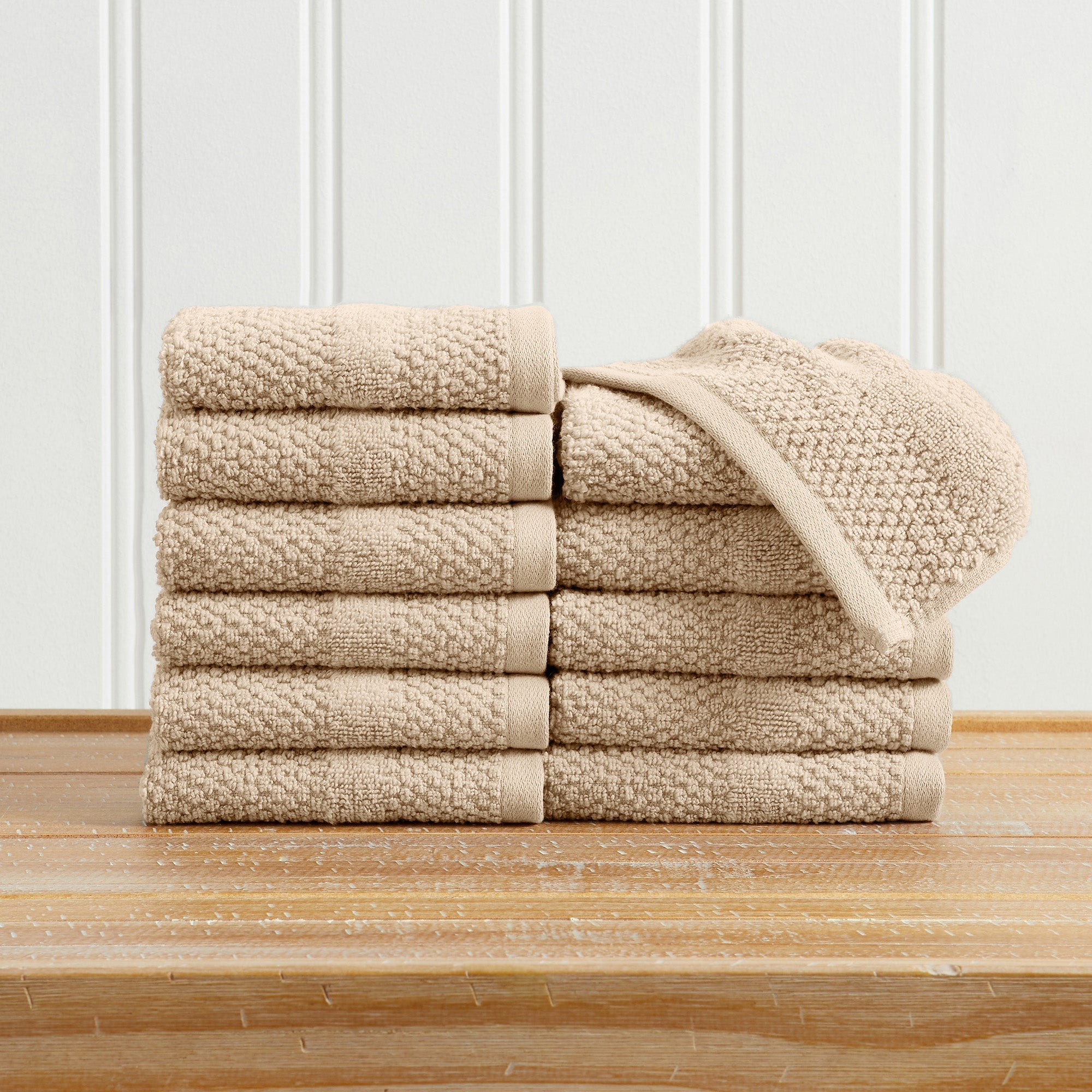 100% Cotton Woven Texture Bath Towel Set - Marbella Collection