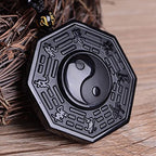 Black Obsidian Yin Yang Pendant Necklace